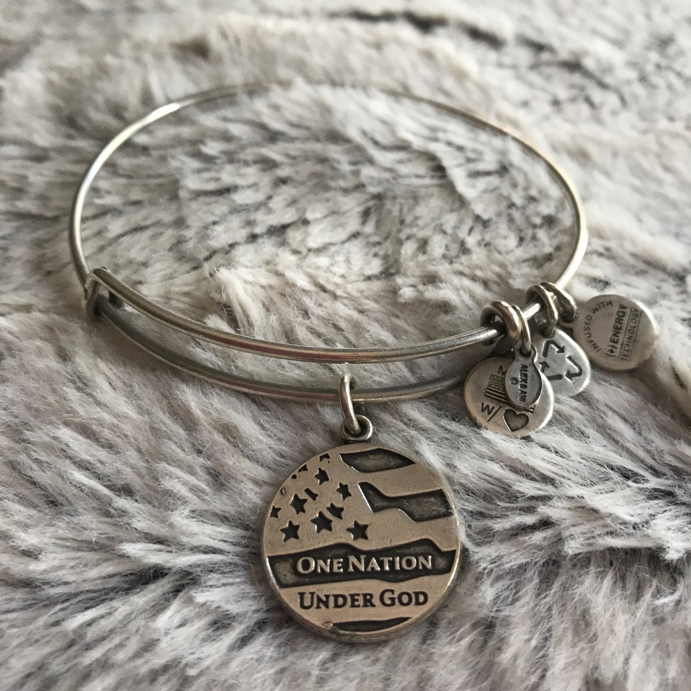 Alex and Ani Flag Charm Bracelet